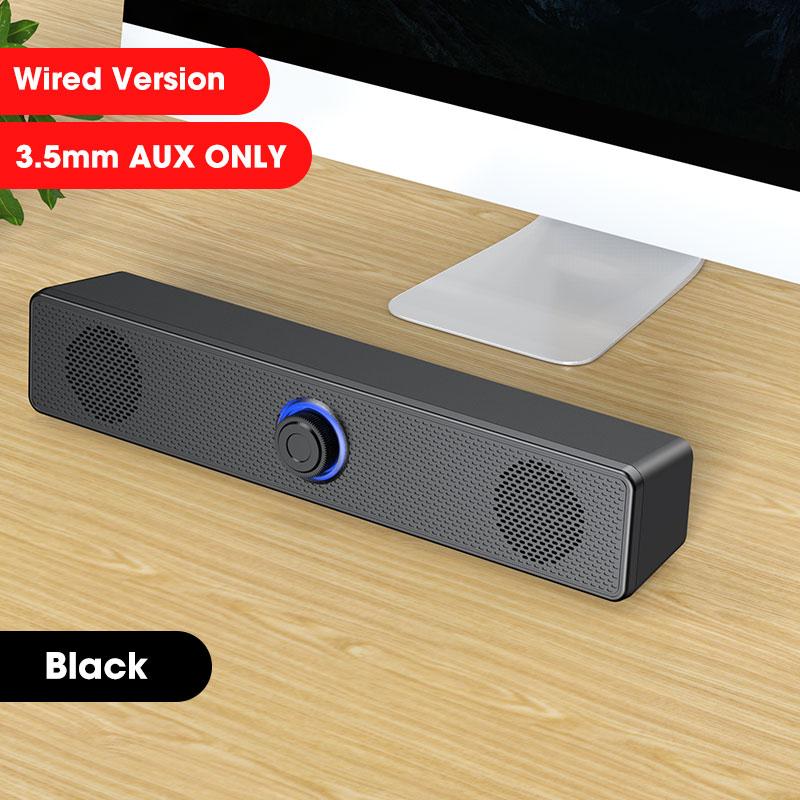 PC Soundbar Loa Bluetooth có dây và không dây Hỗ trợ USB Soundbar cho TV Pc Laptop Gaming Rạp hát tại nhà Hệ thống âm thanh vòm Color: Wire Version 1