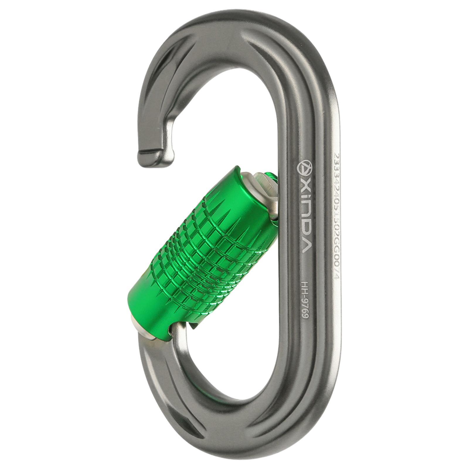 Auto Locking Carabiner Heavy Duty Carabiner 24kN Screw Lock Hanging Hook Buckle O Shape Carabiner Clip for Mountaineer, Yoga