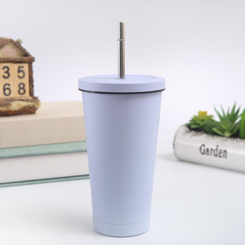 Phong Cách Mới Nhất Tùy Chỉnh Inox 304 Giữ Nhiệt Cốc 2 Lớp Hút Chân Không Công Suất Lớn Ống Hút Cốc Ô Tô Di Động Cà Phê Tặng Cốc