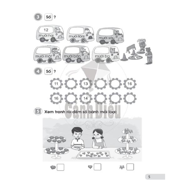 Vở Bài Tập Toán lớp 1 tập 2 - Cánh Diều