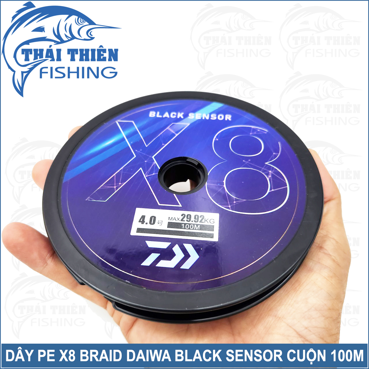 Dây Câu Lure Pe Braid X8 Daiwa Black Sensor Cuộn Dài 100m Nối Liền Màu Đen