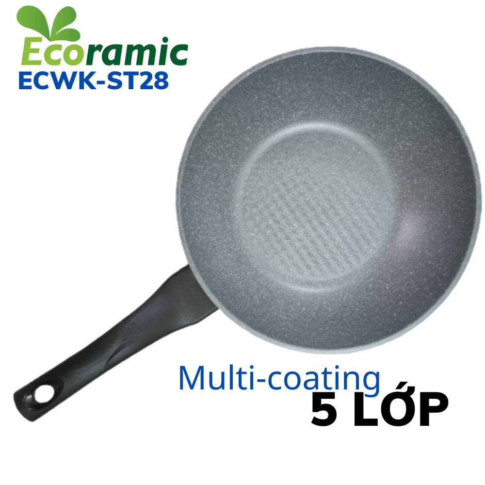 Chảo Đá Sâu Lòng Cao Cấp Ecoramic ECWK-ST28