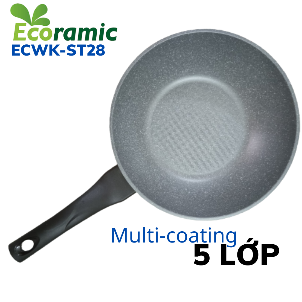 Chảo Đá Sâu Lòng Cao Cấp Ecoramic ECWK-ST28 (28cm)