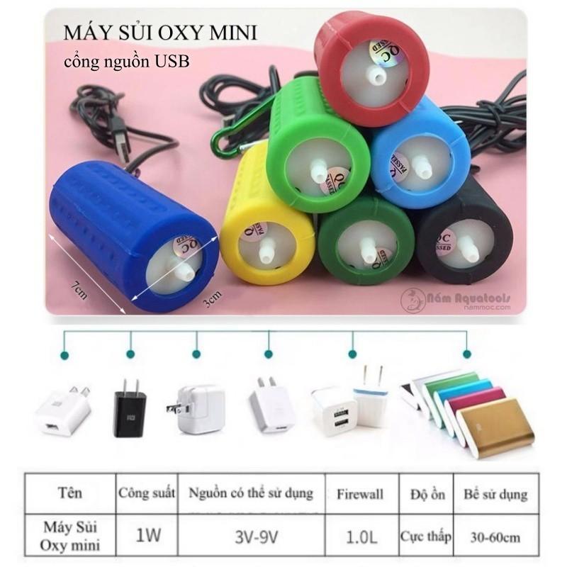 Máy Sủi Oxy Mini Kết Nối USB | Sủi Oxy Cho Bể Cá Cảnh Siêu Êm, Siêu Tiện Lợi