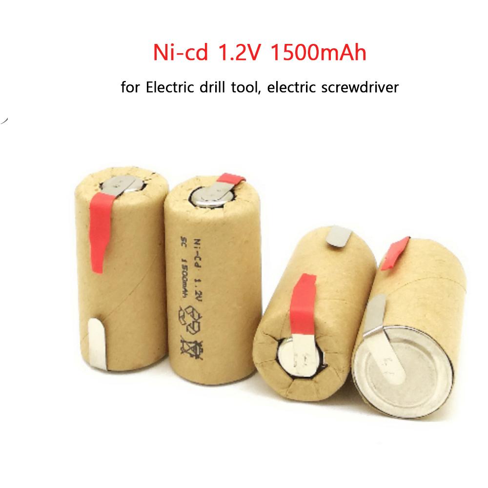 4 pin sạc Ni-CD 1.2V SC1500mAh Sub C công suất cao 10C cho dụng cụ điện không dây, tuốc nơ vít điện, nicd Màu sắc: 20 chiếc