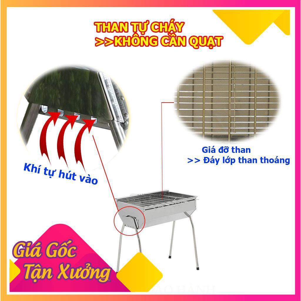 Bếp nướng than hoa tự xoay Cỡ Trung, Chất liệu INOX430 chịu nhiệt, Bảo hành 6 tháng