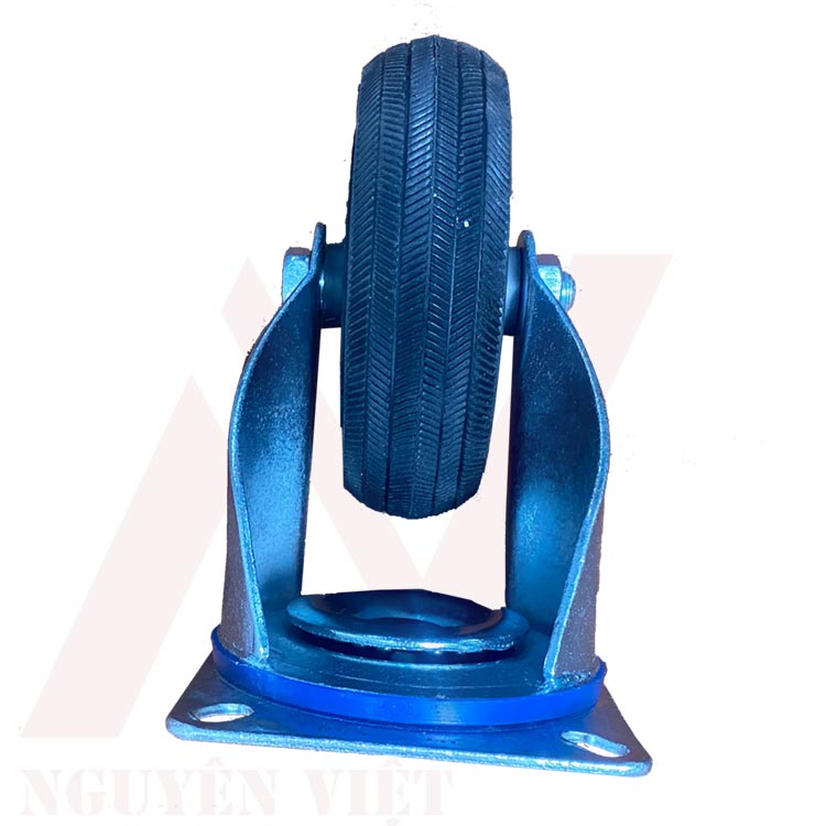 BÁNH XE XE ĐẨY HÀNG CÓ KHÓA BẰNG CAO SU ĐẶC 100X35MM