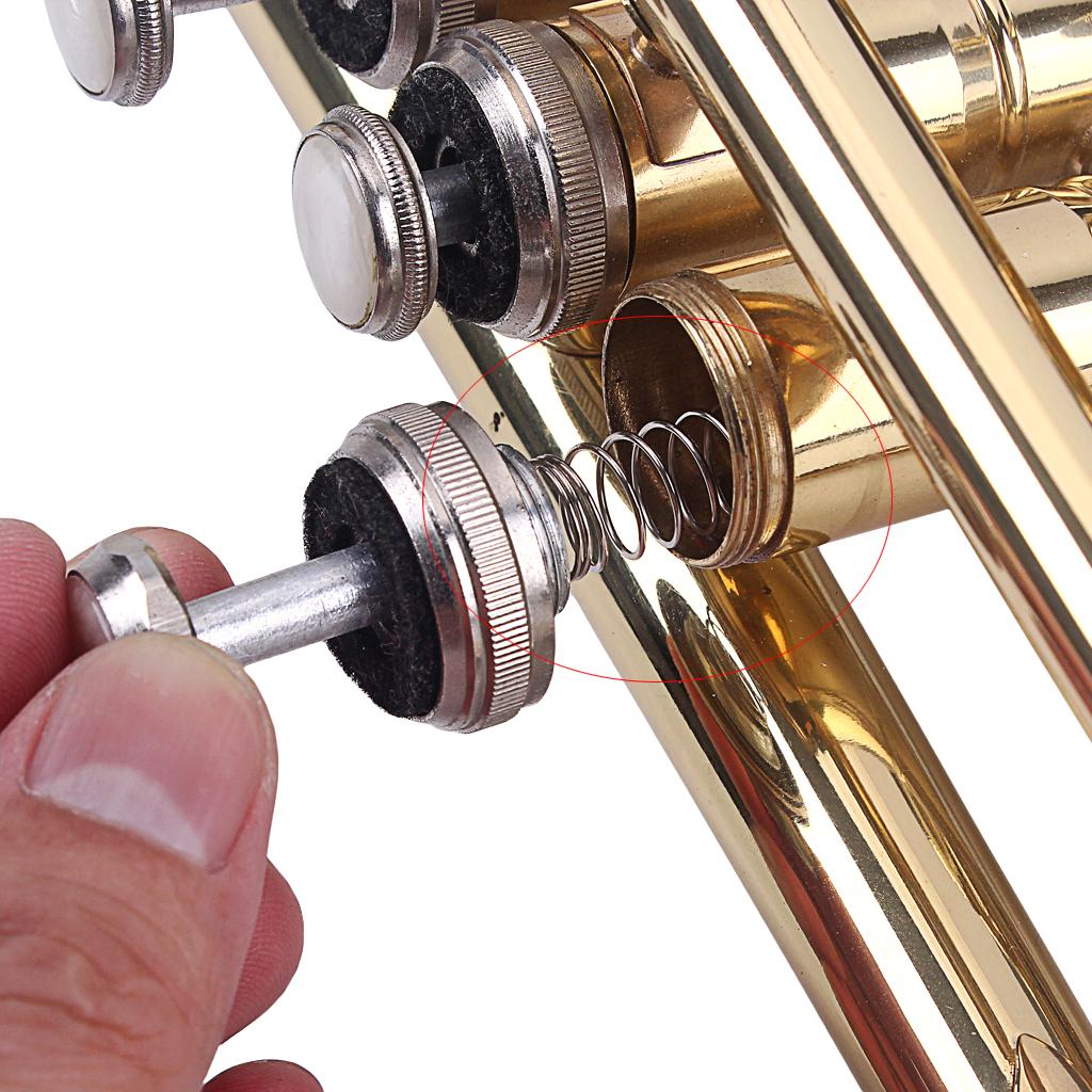 3 chiếc Kèn Lò Xo Kim Loại cho Brasswind Nhạc Cụ Phần 41x9mm