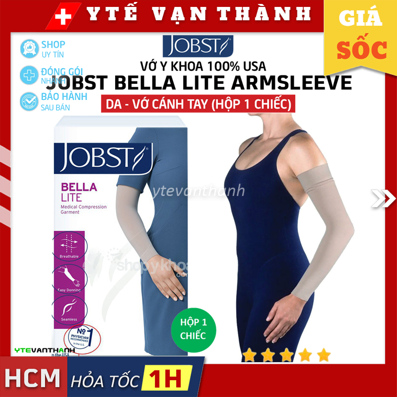 Vớ Y Khoa Tay Phù Bạch Huyết JOBST Bella Lite Armsleeve (Cánh Tay, Màu Da) (Hộp 1 Chiếc) -VT0891