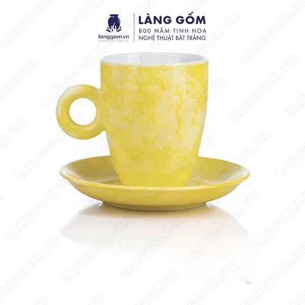 Cốc uống nước, Ly sứ vân đá nhiều màu dáng cốc Latte dung tích 330ml - Gốm sứ Bát Tràng cao cấp - Làng Gốm