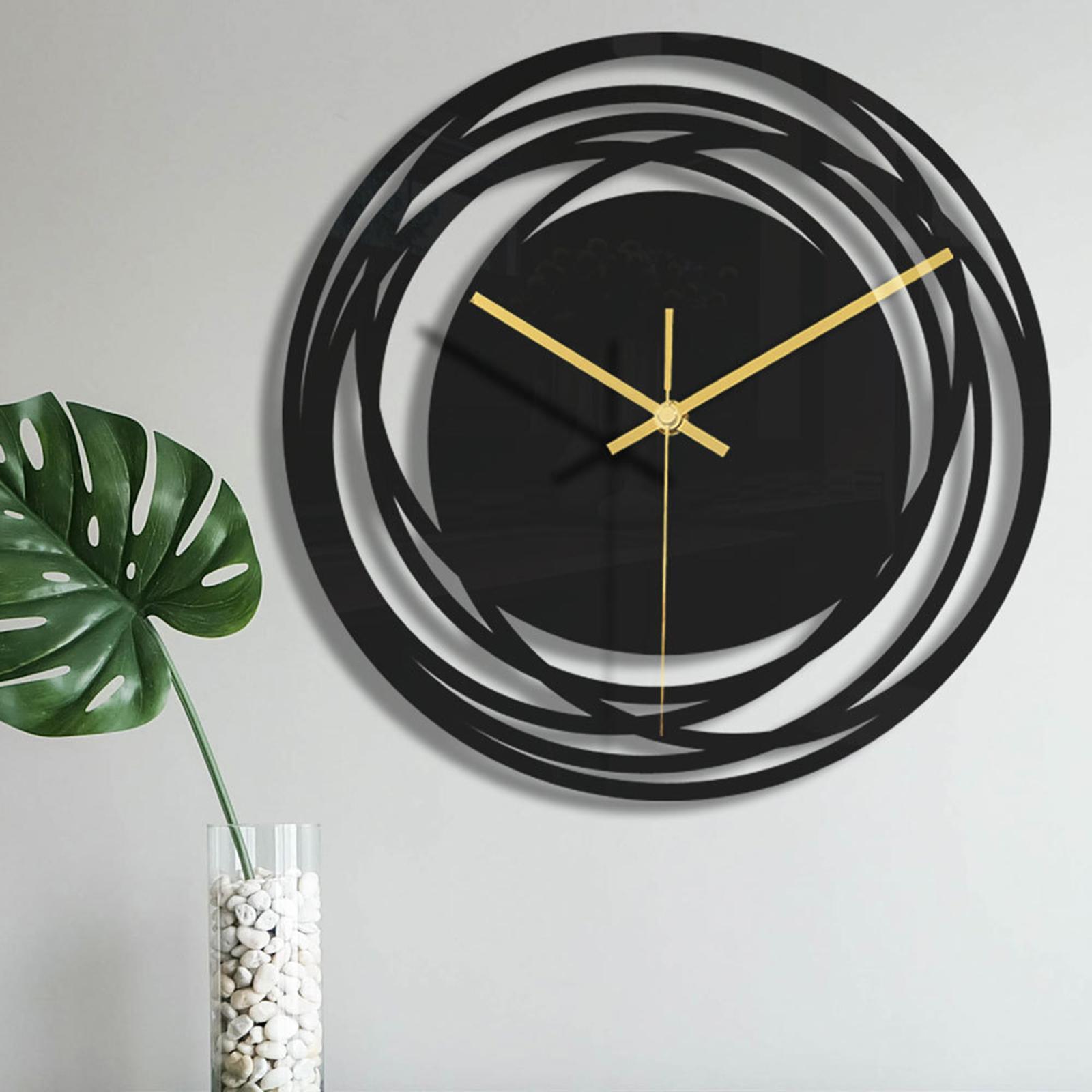 Minimalist Wall Clock Battery Operated Bedroom Art Design Silent Clocks