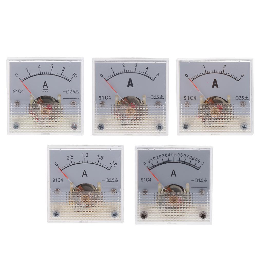 2-pack DC Analog Panel Mini AMP Meter Gauge Tester Ammeter 91C4 0-2A/0-10A