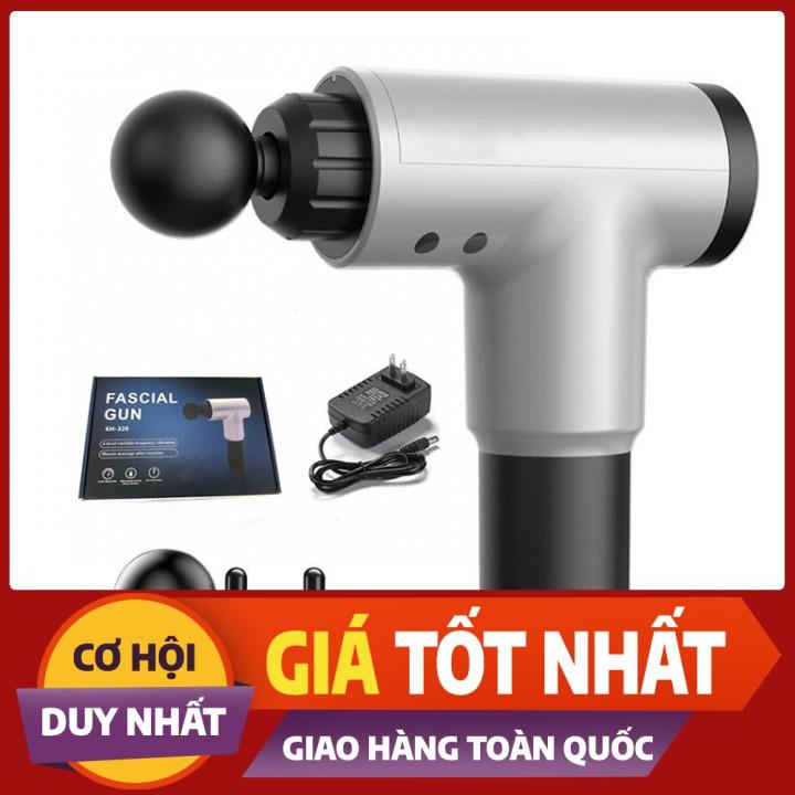 Máy Massage 6 Chế Độ  4 Đầu Fascial Gun Trị Nhức Mỏi Vai Gáy,Đau Giãn Căng Cơ.....