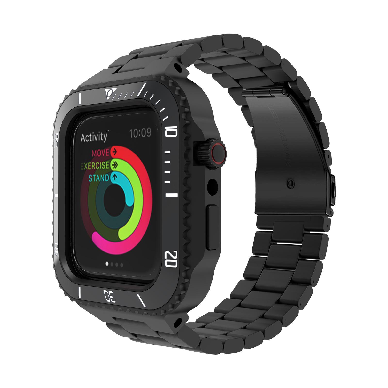 Vỏ Apple Watch Hualimei giá thấp nhất cho dòng iWatch 44/45mm Vỏ bảo vệ dây đeo S8 tích hợp vỏ sửa đổi