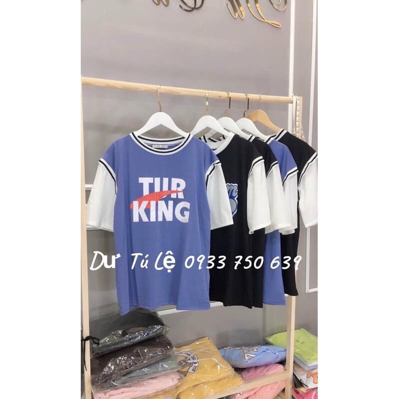 Áo thun bóng rổ unisex trang phục thể thao mùa hè tay phối màu in chữ