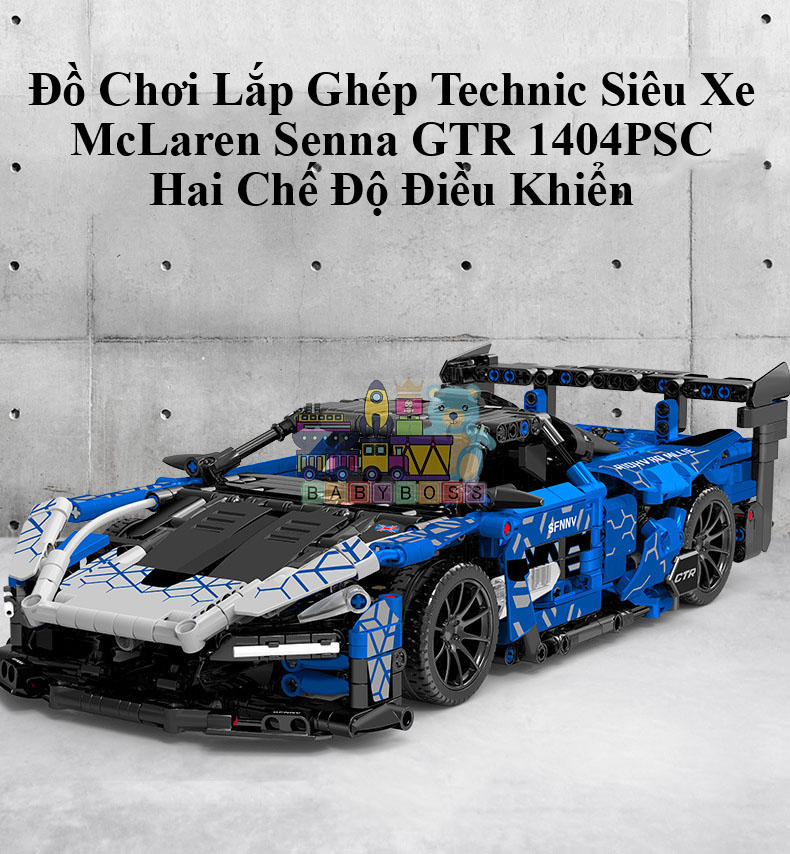 Đồ Chơi Lắp Ghép Technic Xe McLaren Senna GTR Với 1404 Chi Tiết, Xe Điều Khiển Từ Xa McLaren Senna GTR Tay Cầm RC, Mô Hình Siêu Xe McLaren Senna GTR.