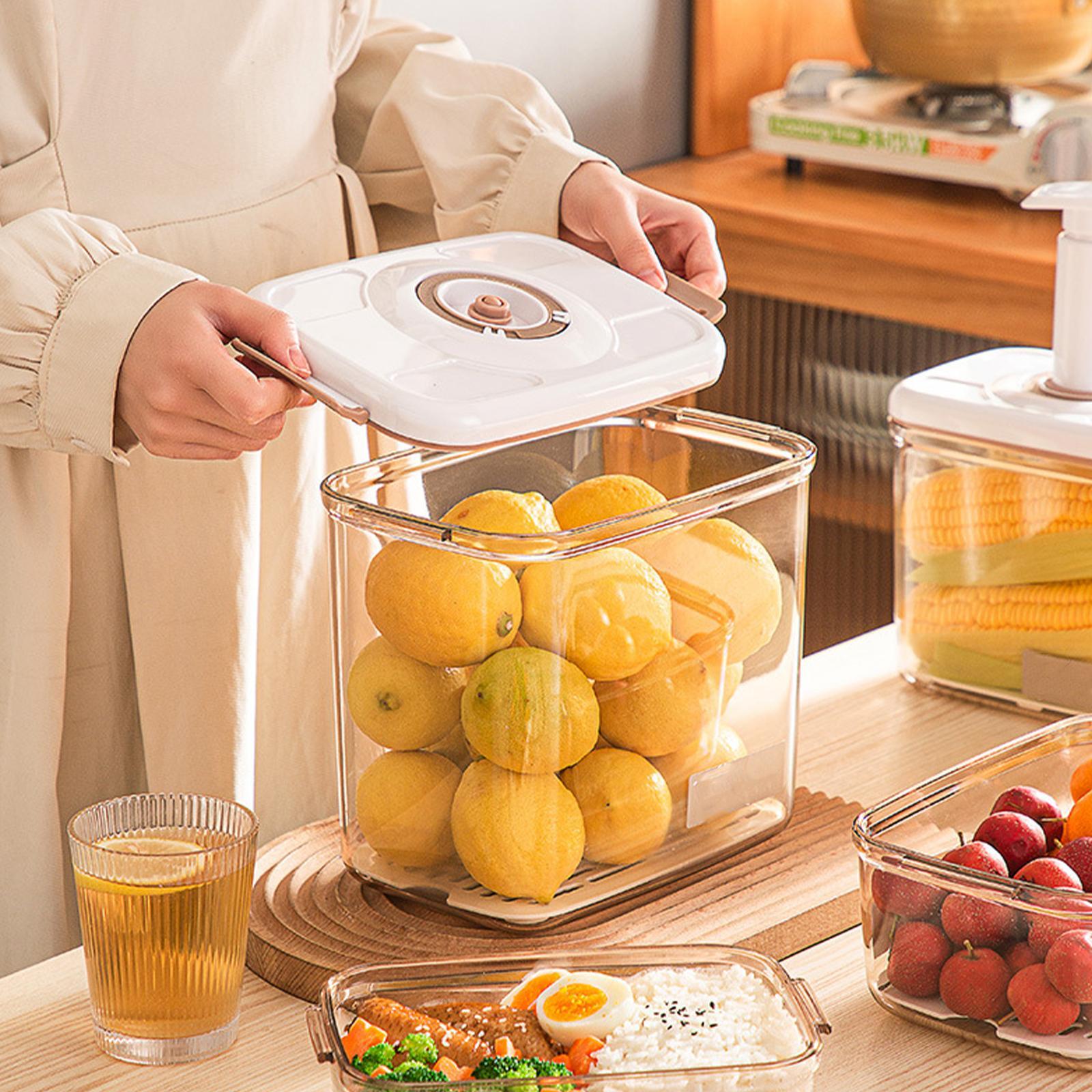 Vacuum Refrigerator Organizer Food Storage Box for Kitchen Refrigerator