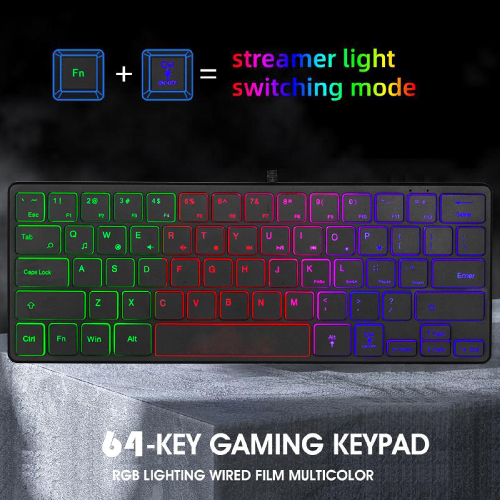 Gaming Keyboard Mini Compact USB Illuminated  Windows