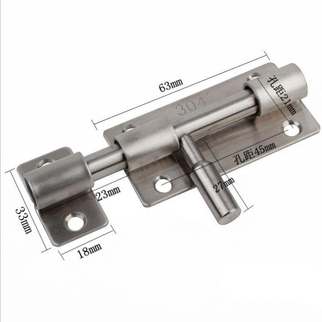 2X Door Window Latch Bolt Gate Lock Stainless Steel Door Hasp Latch Bolt