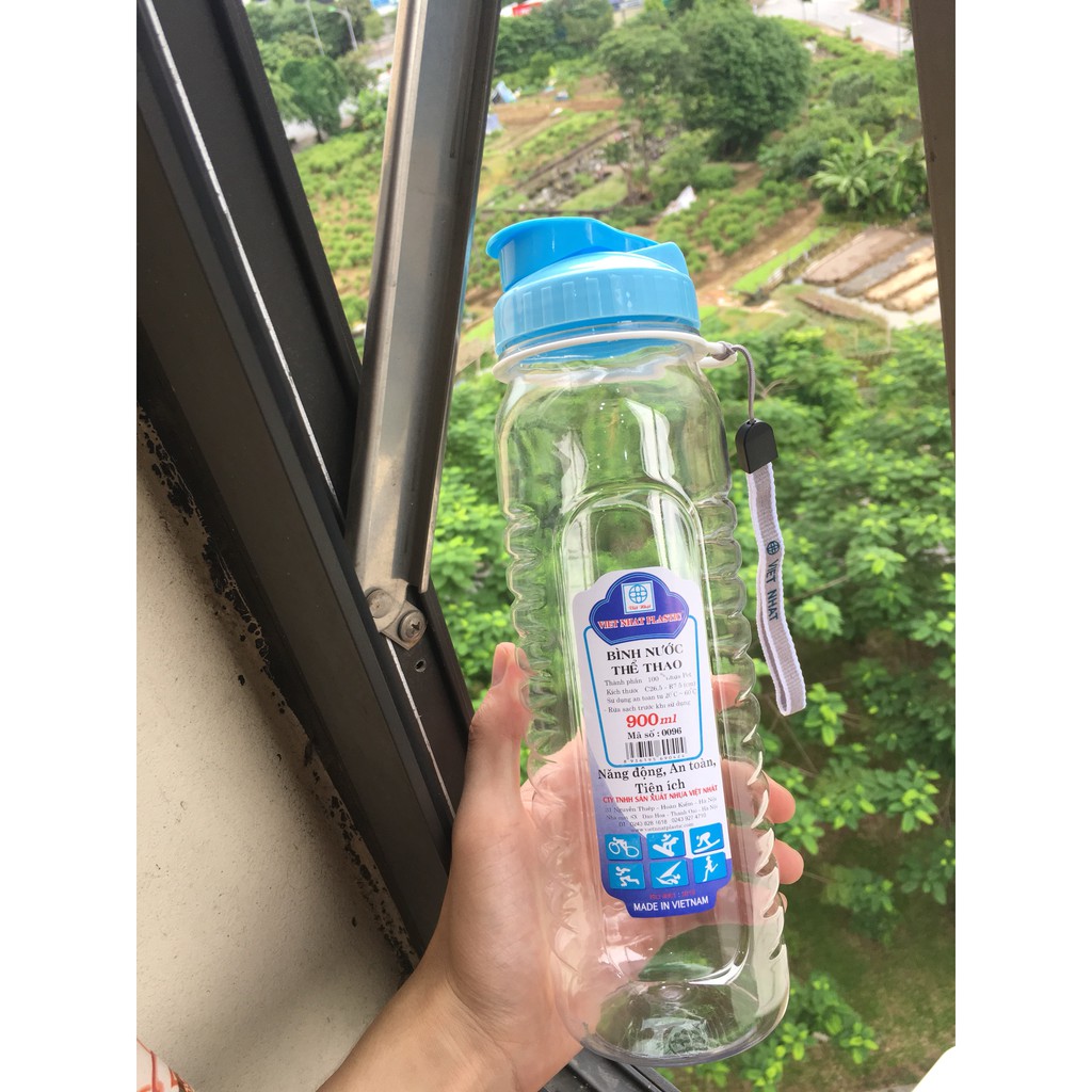 Bình nước thể thao 900ml nhựa Việt Nhật