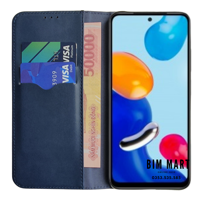 Bao da Lishen dạng ví dành cho Xiaomi Redmi Note 11 - Hàng nhập khẩu