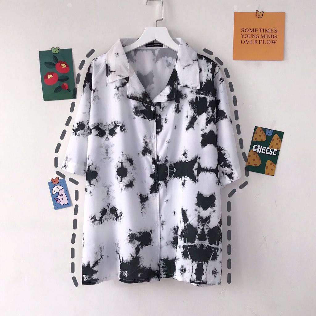 Áo sơ mi unisex SIB Clothing sơ mi loang form rộng SIB018