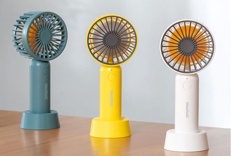 Quạt PISEN Meatball Handheld Mini Fan F822 vàng/ trắng - Hàng chính hãng