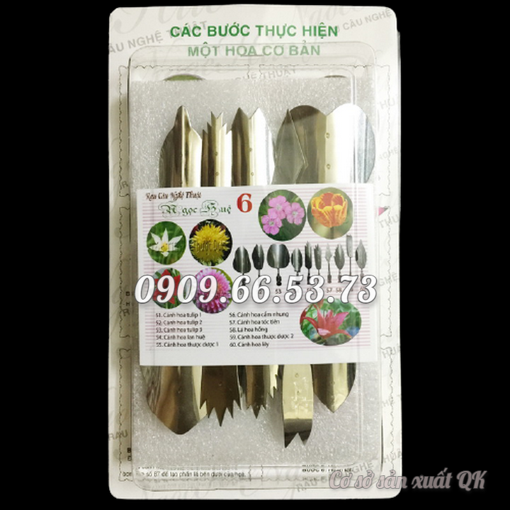 Bộ 10 dụng cụ làm rau câu 3D – Bộ số 6 - Tặng kèm kim nhụy – Mã số 1210