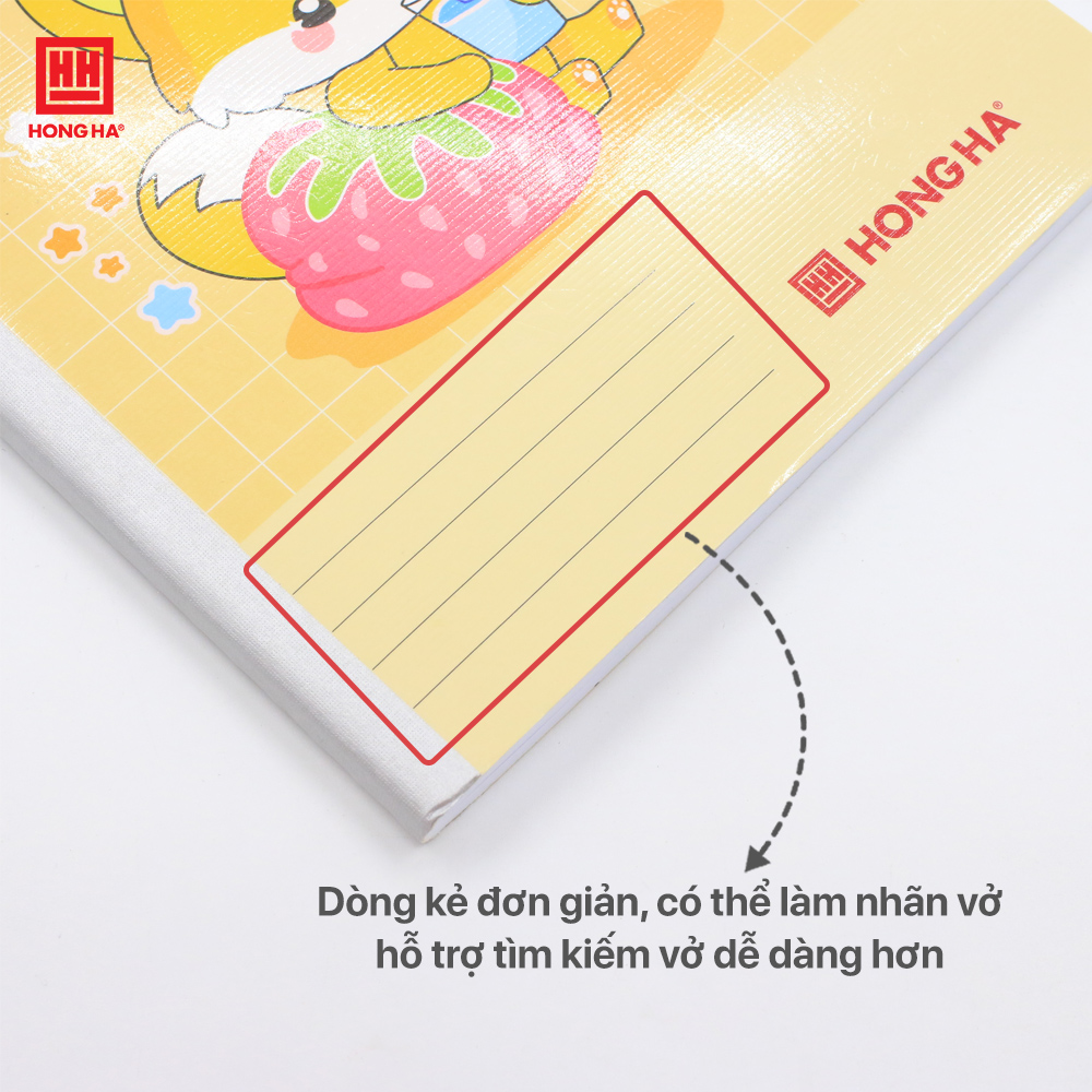 Vở 4 ô ly 200 trang Hồng Hà School Fox gáy may định lượng 70gsm - 0602