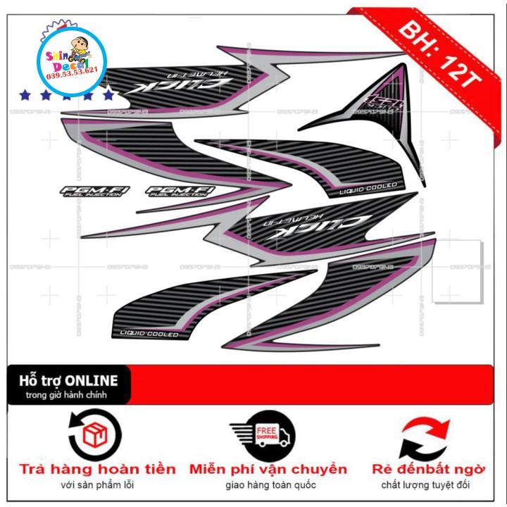 Tem rời Click 125i dán xe đen