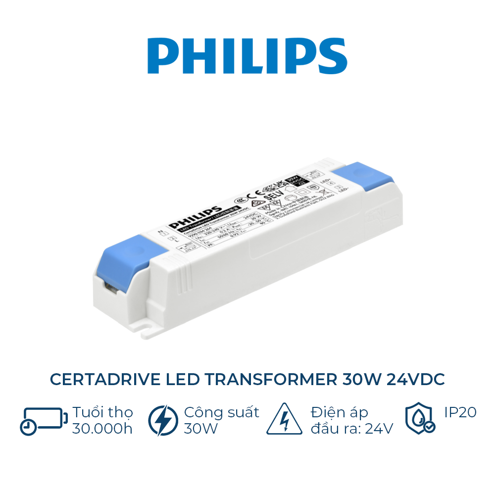 Nguồn LED dây Philips Economic LED Transformer - Công suất