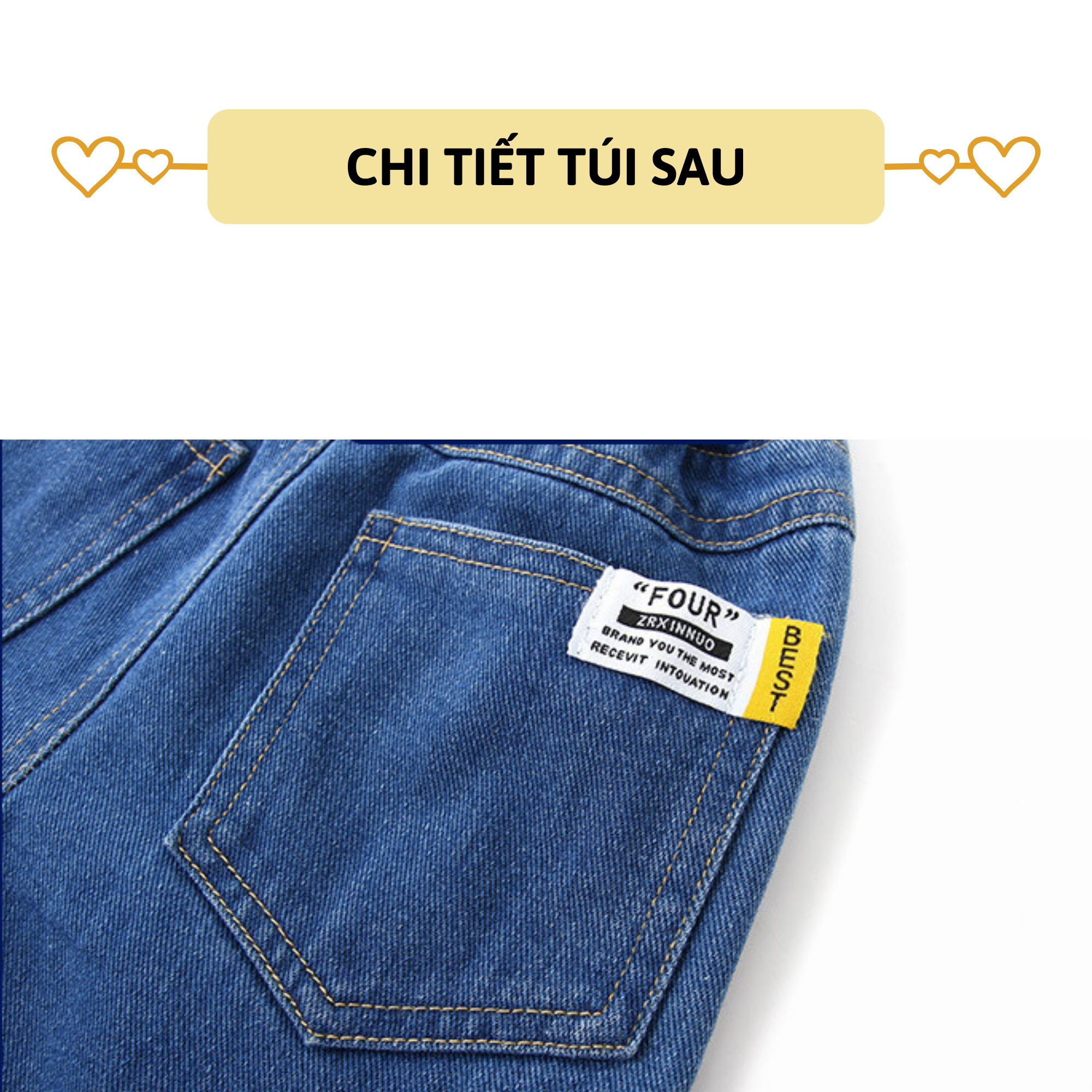 Quần jean dài bé trai 27Kids WELLKIDS quần bò mềm lưng chun nam cho trẻ từ 2-10 tuổi BLJE1