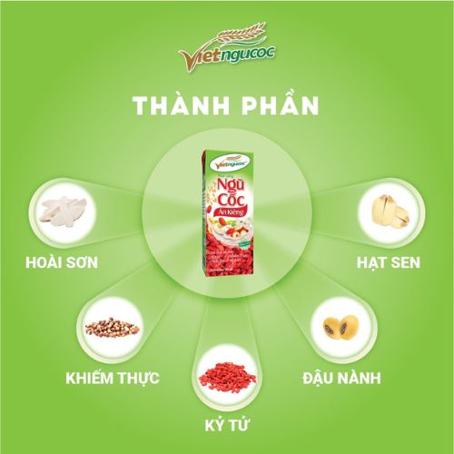 Thùng 48 hộp Sữa Ngũ Cốc Ăn Kiêng VIỆT NGŨ CỐC Uống Liền Thích Hợp Cho Người Ăn Kiêng Eat Clean 180ml/Hộp