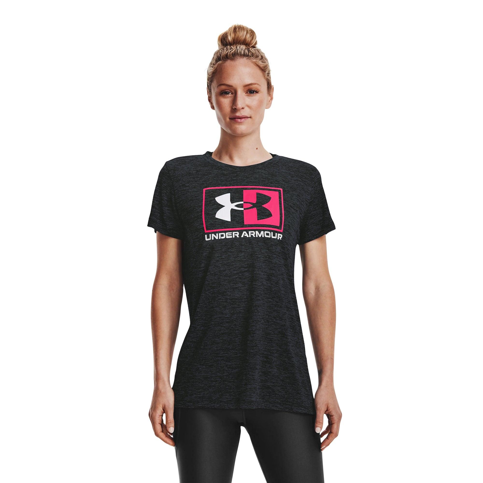 Áo thun tay ngắn thể thao nữ Under Armour Tech Twist Box Luc - 1373046-001