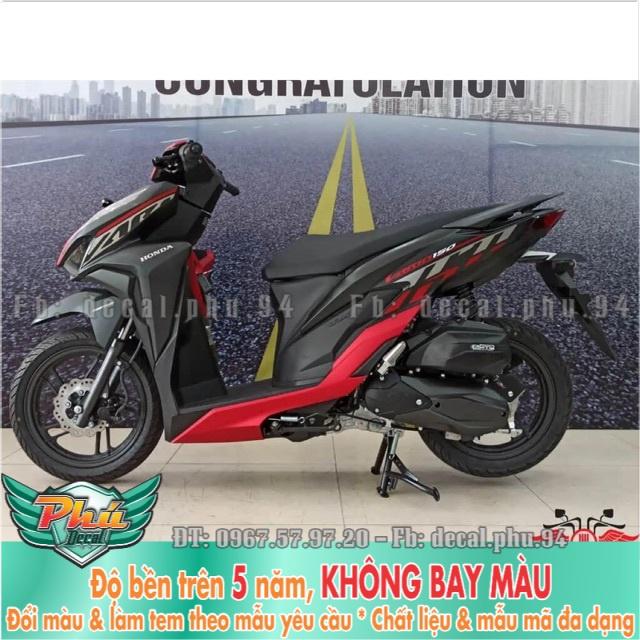 Tem rời Vario Đen Đỏ nhám -1