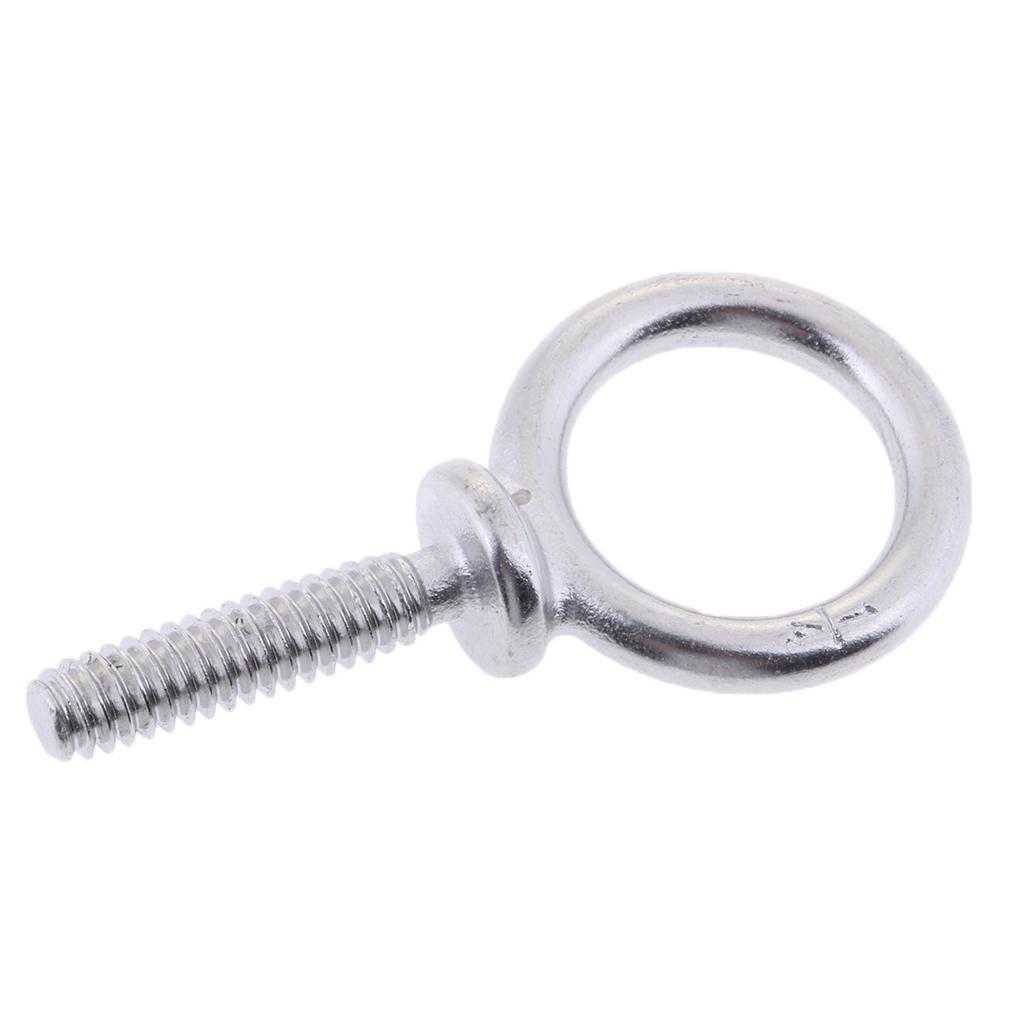 2-4pack 304 Stainless Steel Lifting Eye Bolt Ring Shape Screws Nuts Part M4