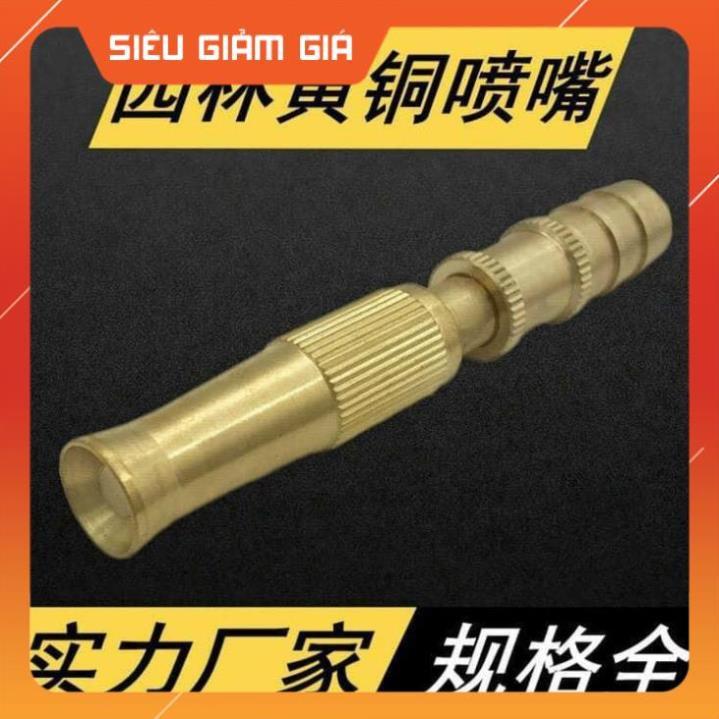 Đầu vòi xịt tăng áp mini Đầu vòi tăng áp đa năng bằng đồng tưới cây rửa xe cực mạnh 206587 tặng đai