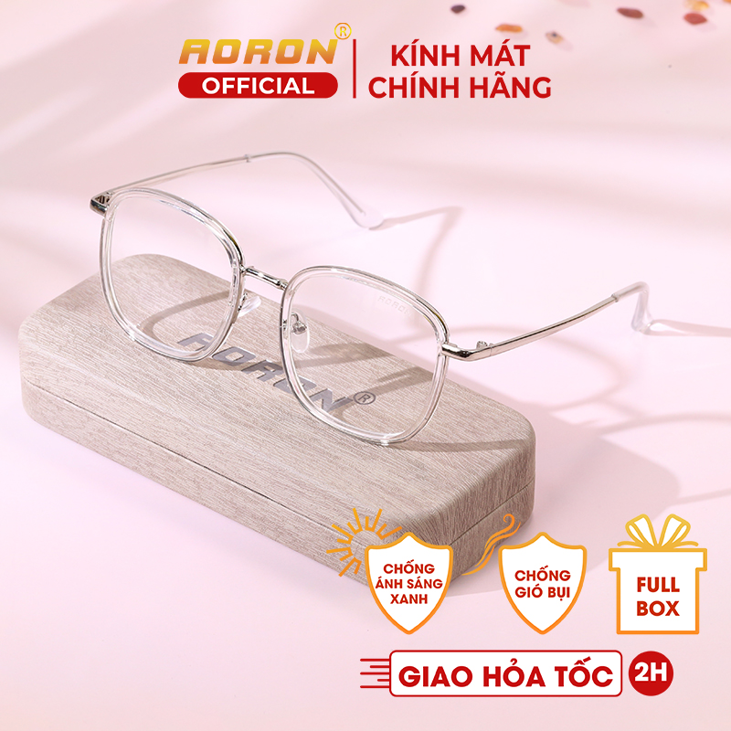 Gọng Kính Cận Aoron, Kính Giả Cận Nam Nữ, Mắt Kính Chống Ánh Sáng Xanh Gọng Kim Loại Siêu Nhẹ Phong Cách Hiện Đại, Năng Động - AK072