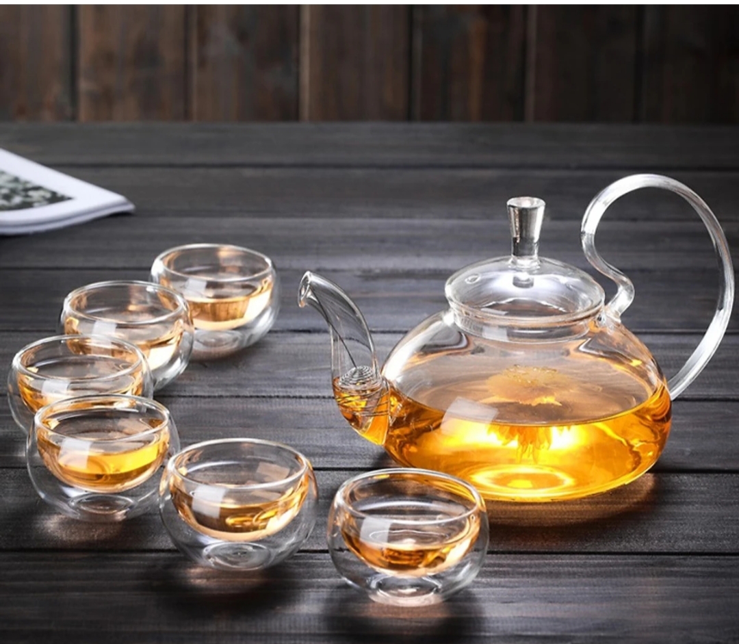 Bộ pha trà thủy tinh 700ml trong suốt cao cấp chịu nhiệt