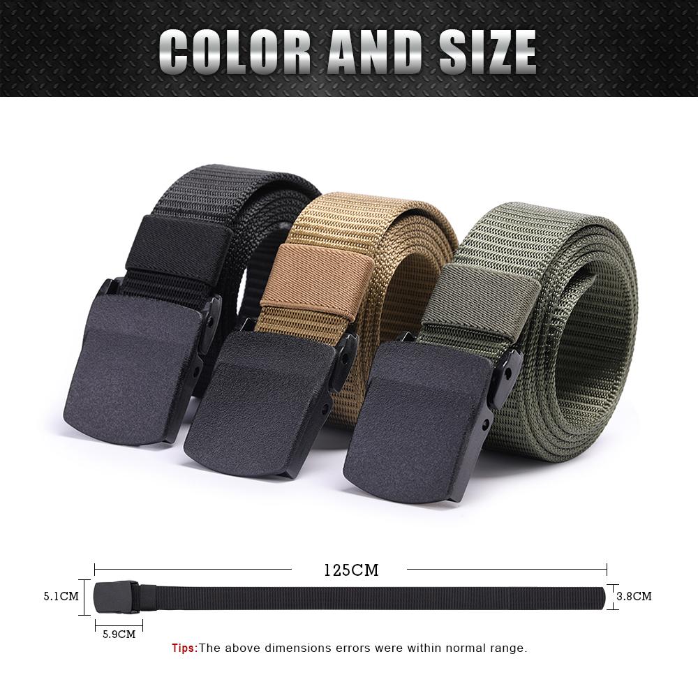 Chiến Thuật Quân Đội Dây Nylon Khóa Kim Loại Thắt Lưng Hỗ Trợ Dây Ngoài Trời Săn Bắn Thể Thao Huấn Luyện Quân Đội Gear Dây Áo Có Thể Điều Chỉnh