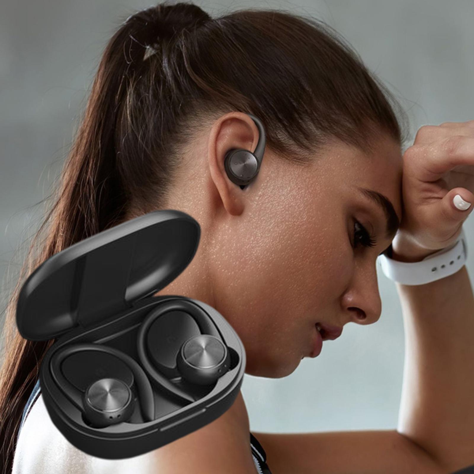 Ear-Hook Bluetooth 5.0 Earpiece for Driving LED Battery Display Black