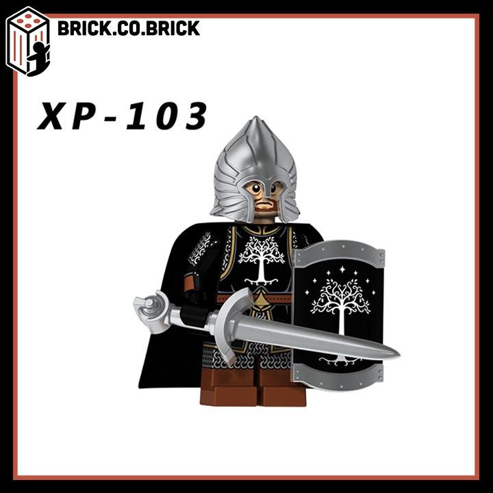 Đồ Chơi Lắp Ráp Lính Trung Cổ Giáp Khiên Gươm Gondor Chúa Tể Chiếc Nhẫn Suit Chuẩn minifig KT1014