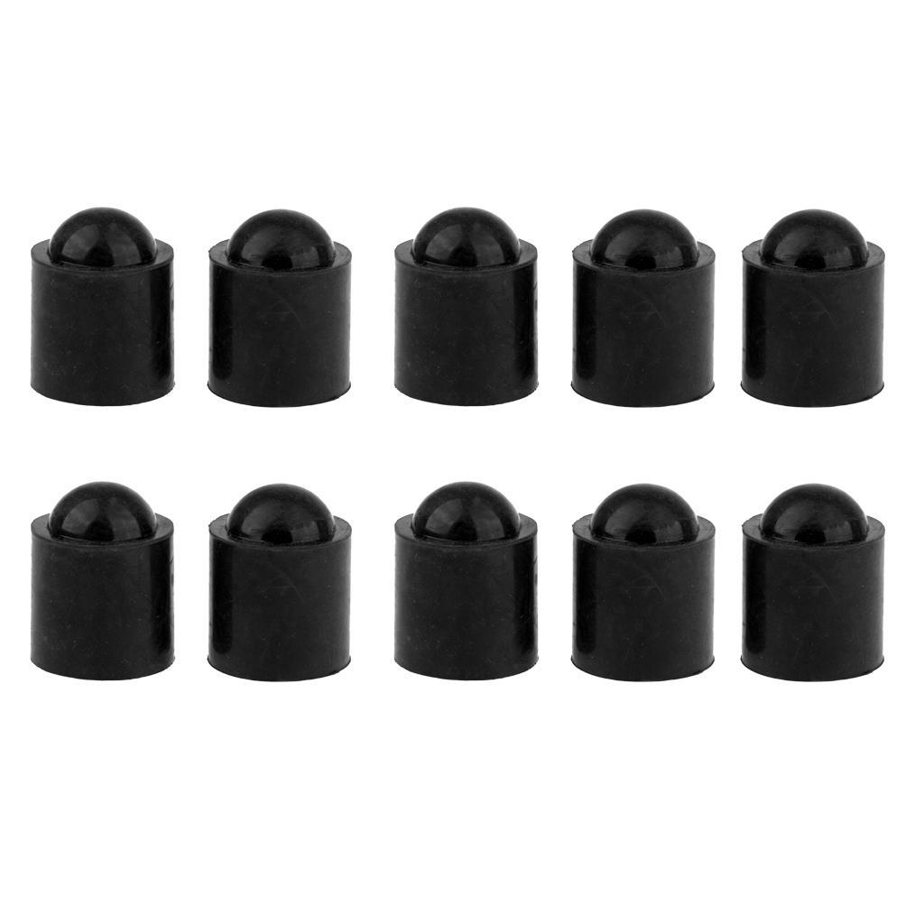 Pack of 10 Pool Cue Tip Protector with Billiard Table Brush Cleaner