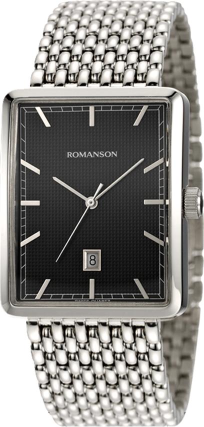 Đồng Hồ Nam Dây Thép Không Gỉ 316L Romanson DM5163NMWBK - Đen