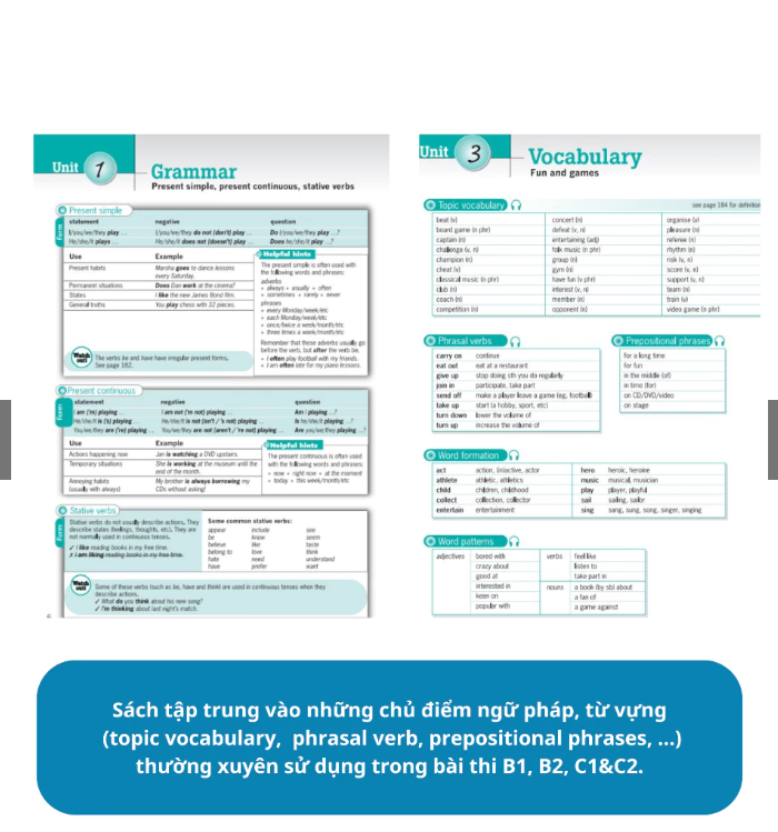 Sách - Trọn Bộ Giáo Trình Tiếng Anh Destination Grammar & Vocabulary B1, B2, C1&C2 - MCBooks