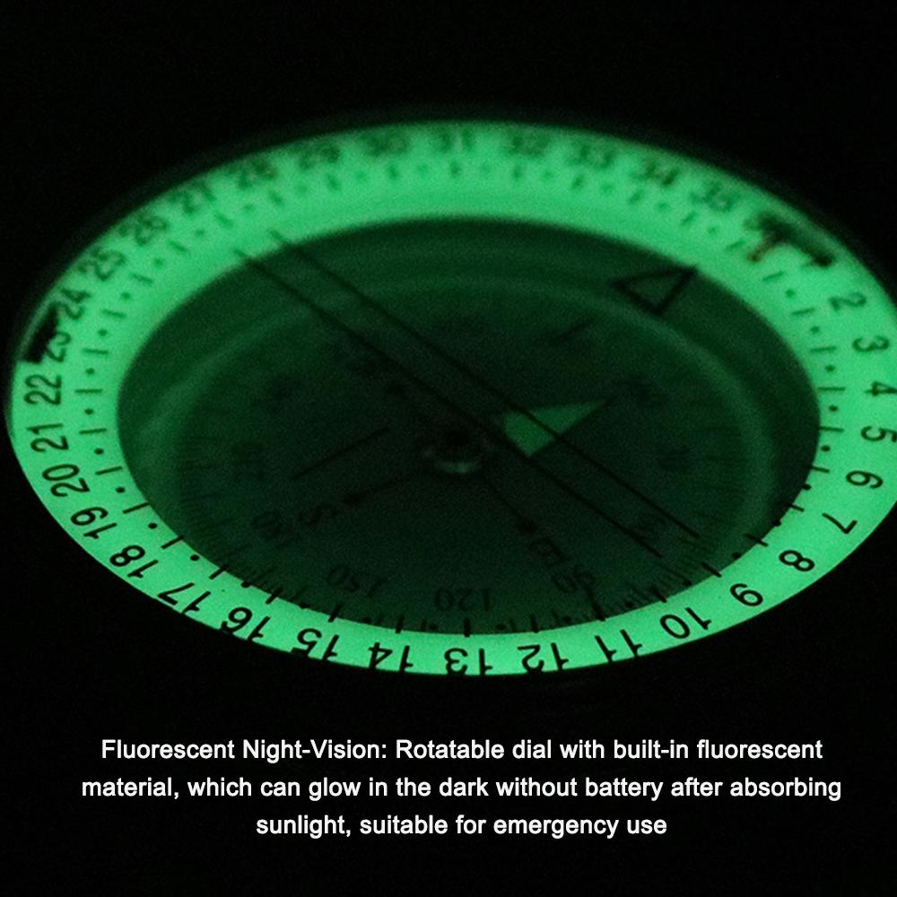 K4074 Multifunctional Compass Survival Orienteering Compass Sightings Navigation Compass Waterproof Gradiometer Inclinometer for Camping Hiking Adventure Tacticals Training