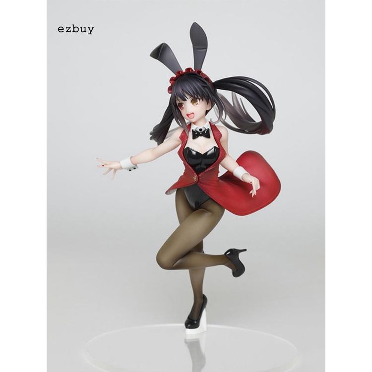 with Base Miniature Tokisaki Kurumi Anime Bunny Girl Tokisaki Kurumi Model Lightweight for Collection