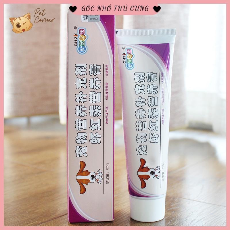 Gel dưỡng lông màu nâu đỏ, bổ sung canxi cho chó