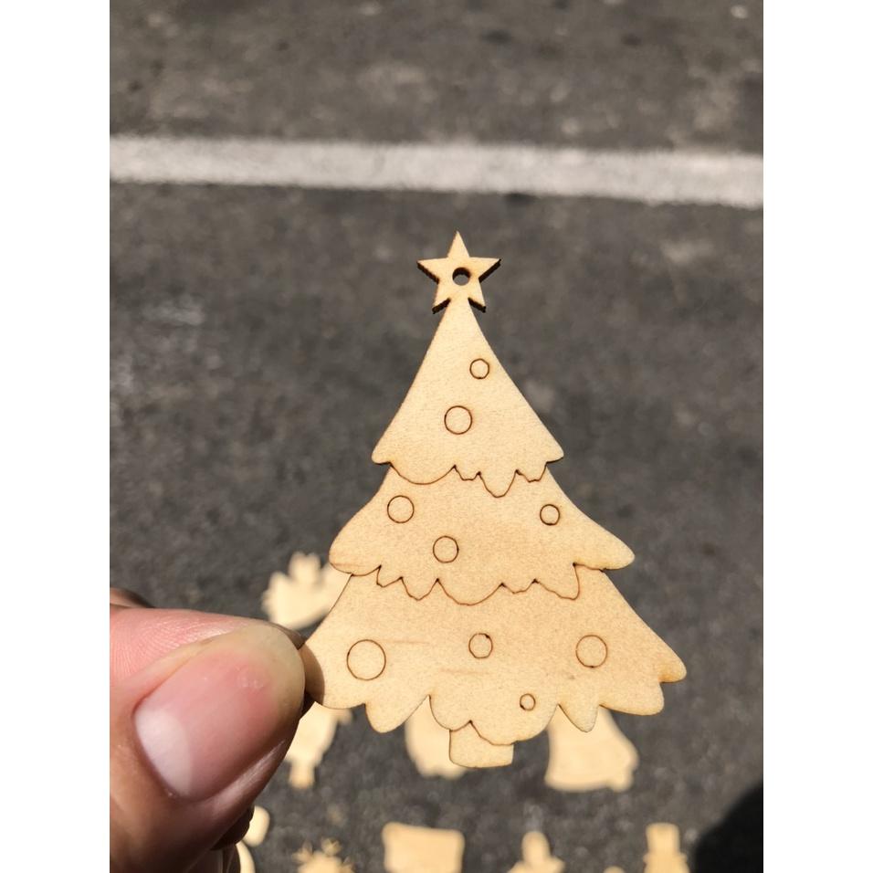 Bộ Gỗ Tô Mầu Trang Trí Noel