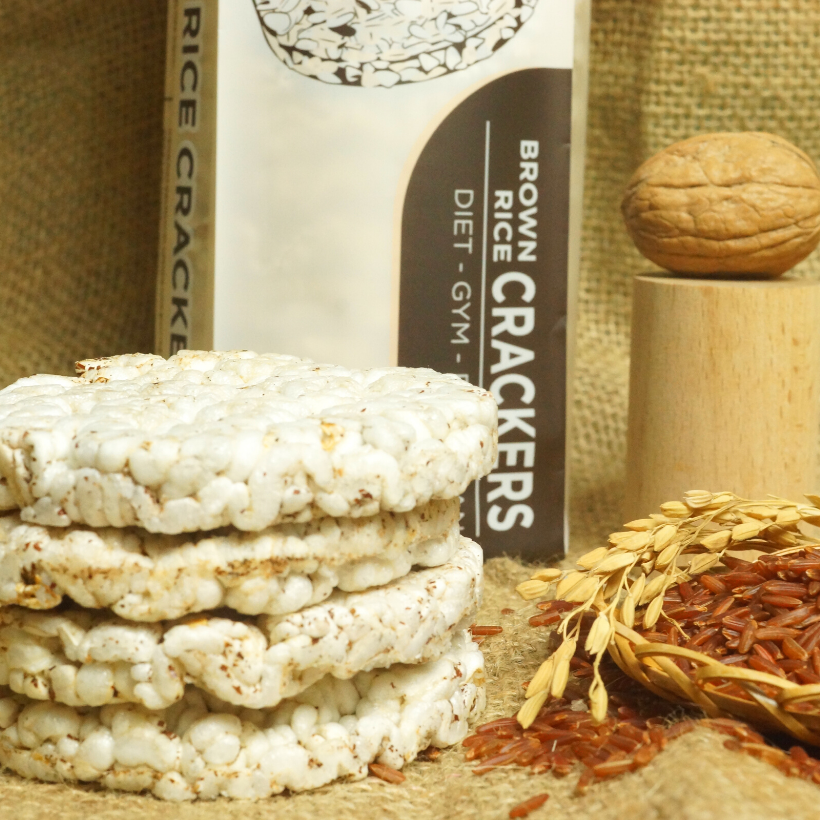 Bánh gạo lứt GUfoods (170g) - Không chiên dầu, Không đường, Từ gạo và ngũ cốc nguyên hạt, Lành mạnh, Phù hợp Eat clean, Ăn vặt healthy, Thực dưỡng, Tập gym, Thuần chay, Đa dạng hương vị